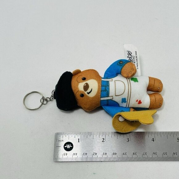 Japanese McDonald Paddington Bear Plush Keyring Keychain Artist Painter Nobouken - Picture 6 of 8